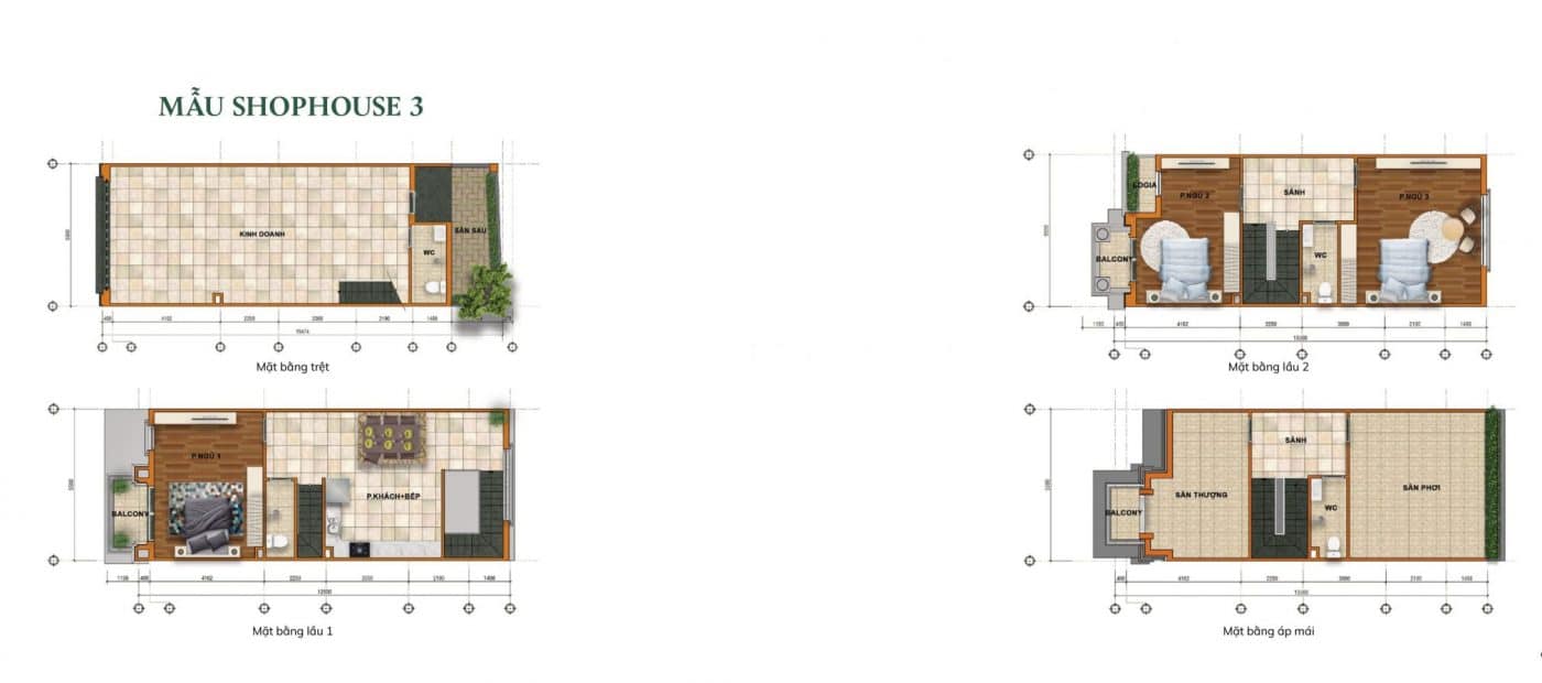 mẫu shophouse dự án j-dragon