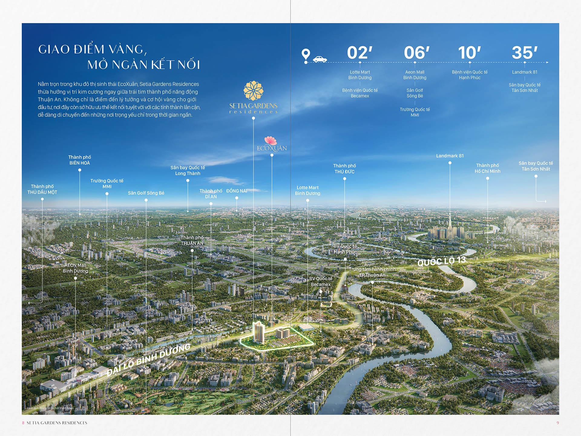 kết nối tiện ích dự án setia gardens residences