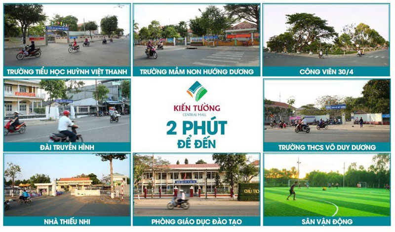 tiện ích liền kề dự án kiến tường central mall