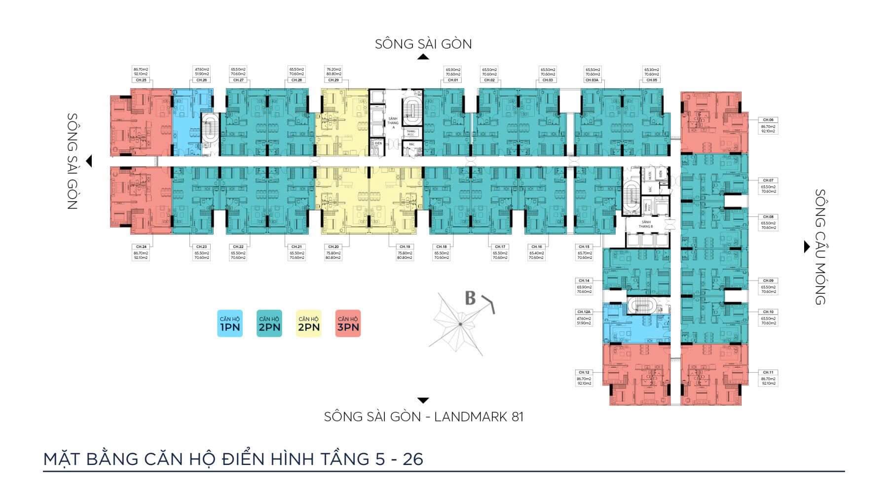mặt bằng căn hộ dự án symlife