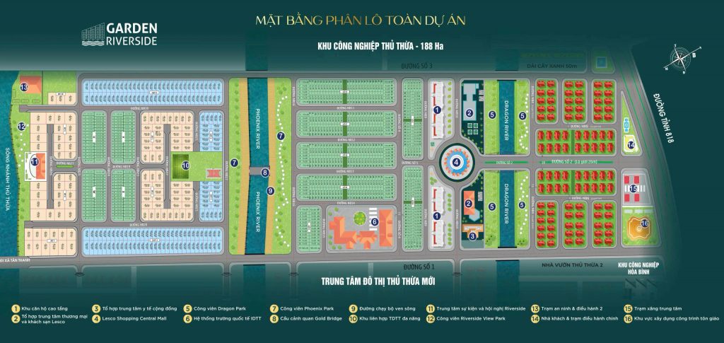 mặt bằng dự án garden riverside