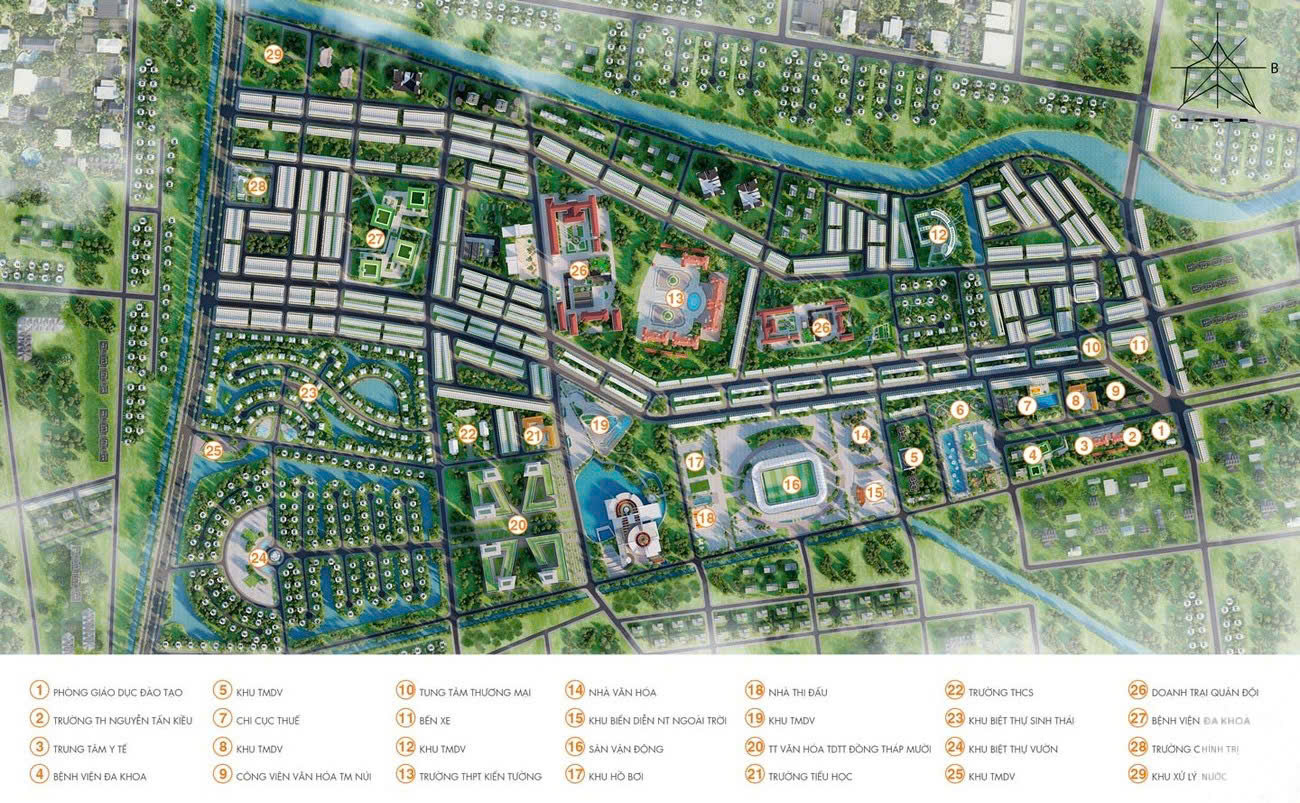 tiện ích dự án kiến tường central mall