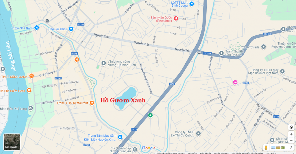 vị trí dự án hồ gươm xanh