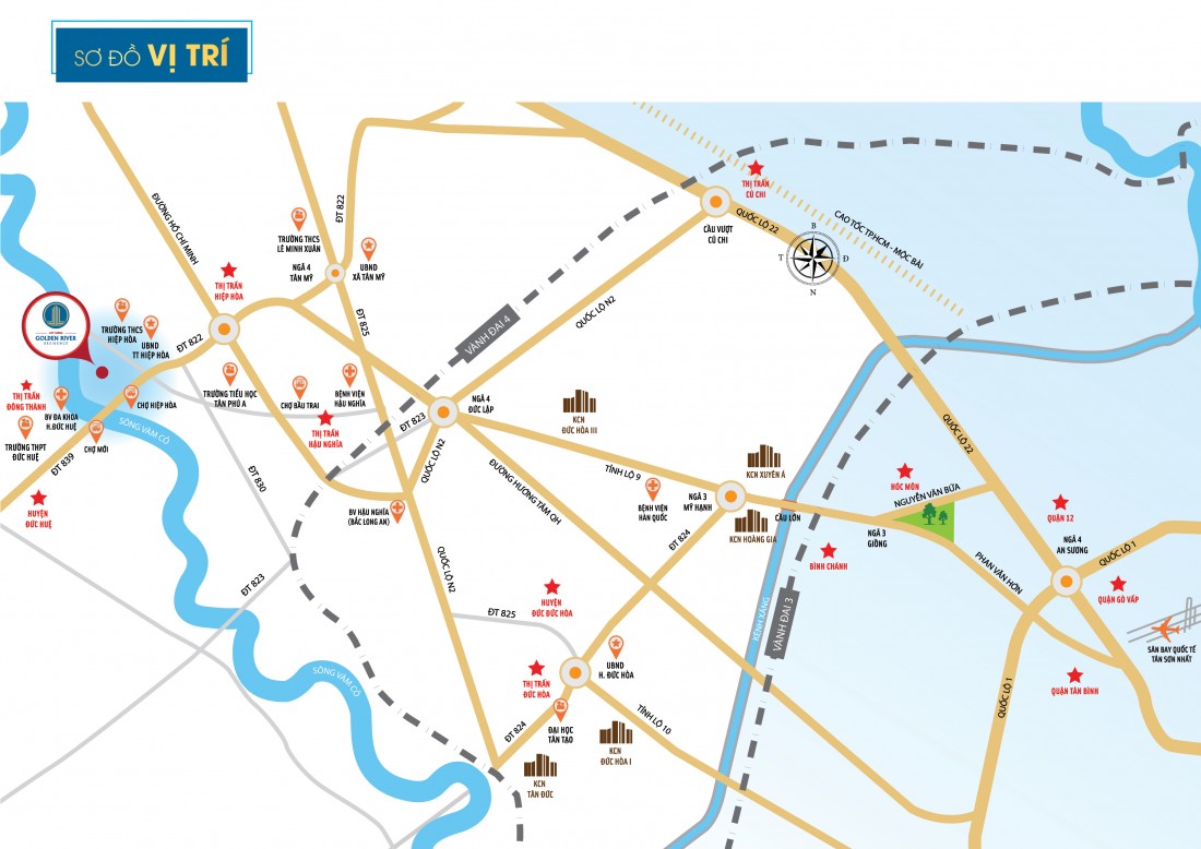 vị trí dự án cát tường golden river residence