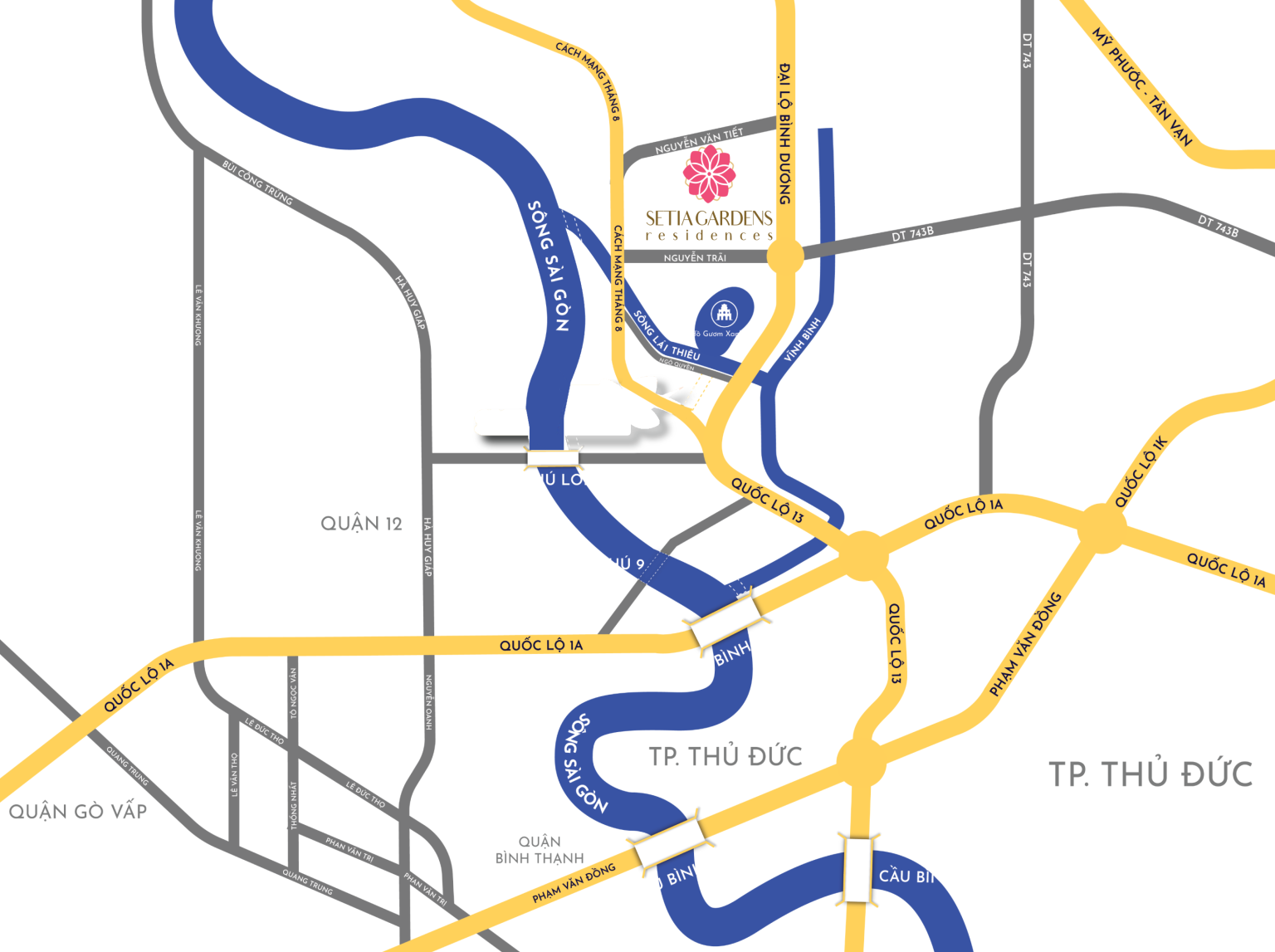 vị trí dự án setia gardens residences