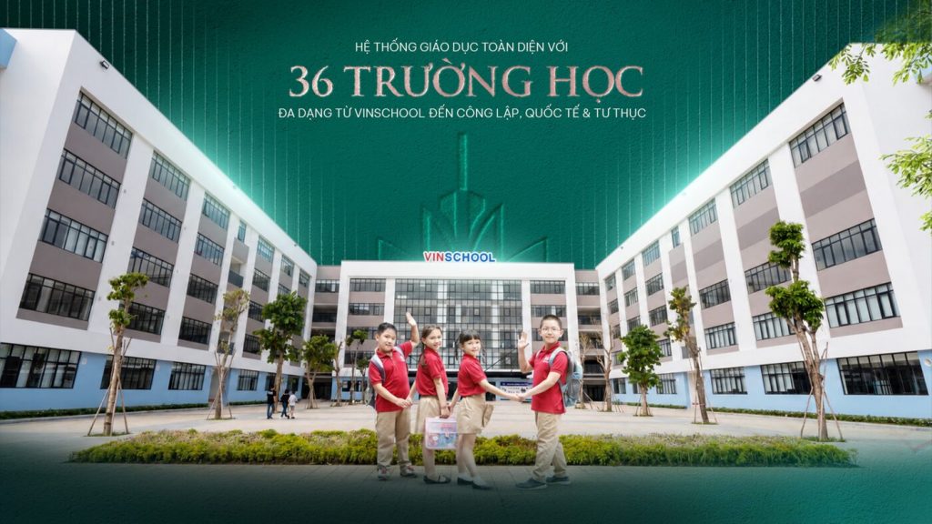 36 trường học Vinschool, công lập, quốc tế và tư thục tại Vinhomes Saigon Park