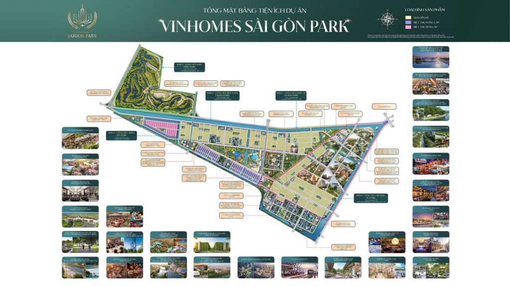 Mặt bằng quy hoạch tổng thể Vinhomes Saigon Park Hóc Môn